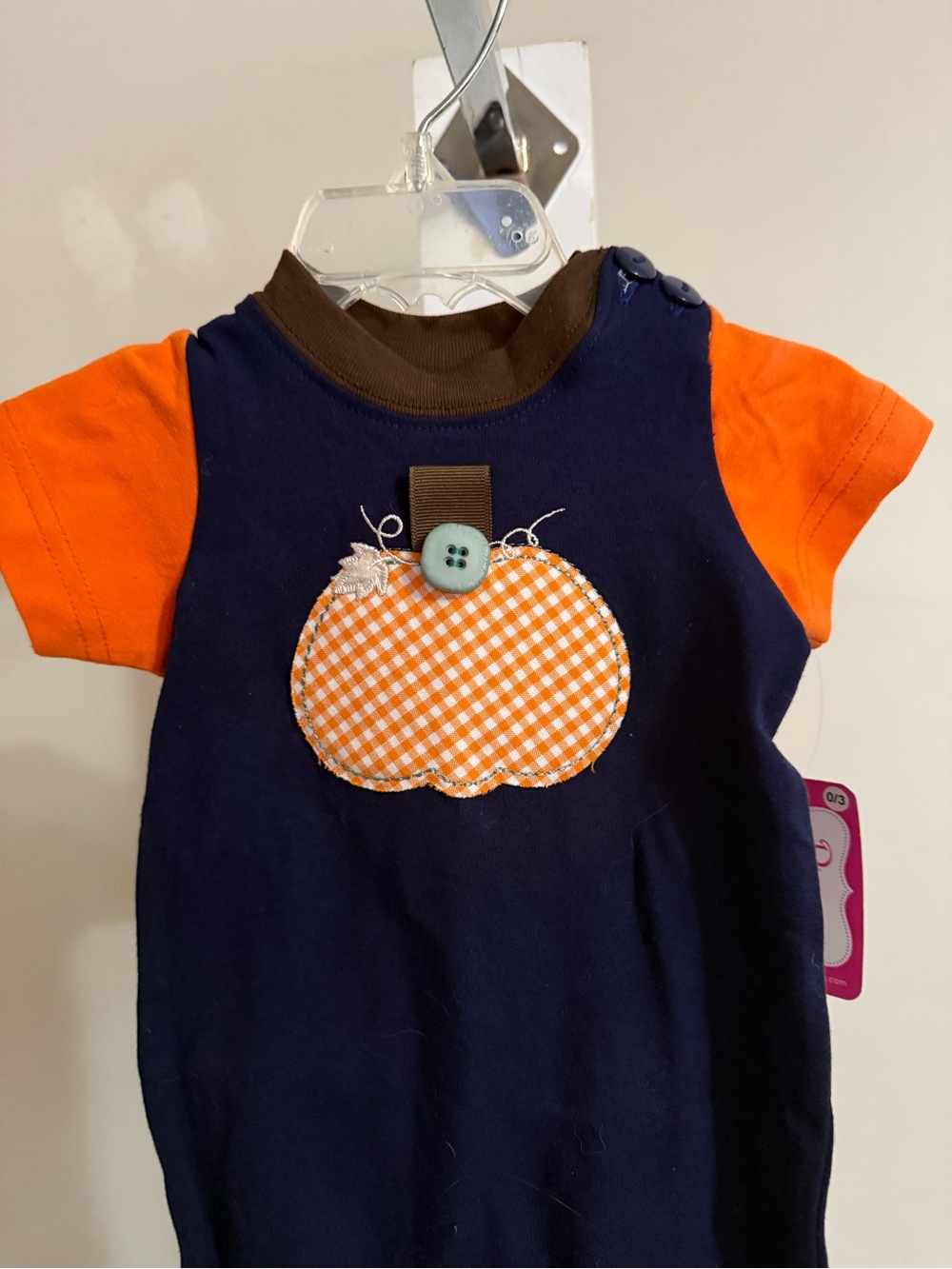NWT Ricrac & Ruffles Pumpkin Romper - Picture 5 of 13